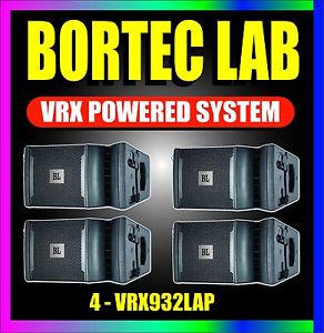 4X BL VRX932LAP 12" 1750 WATT AMPLIFIED 2-WAY LINE ARRAY POWERED LOUDSPEAKER