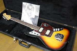 Fender Mexico Kurt Cobain Road Worn Jaguar Sunburst Electric Guitar Right Handed