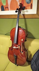 Palatino VC-850-3/4 Dolce Cello Outfit, 3/4 Size Spruce/Maple BRAND NEW IN BOX