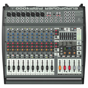 Behringer Europower PMP4000 16 Channel Flatbed Mixer Amplifier 1600W Mixing Desk