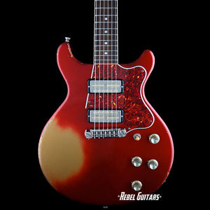 Rock N’ Roll Relics Guitars Thunders II in Candy Apple Red Over Gold w/ Lollars