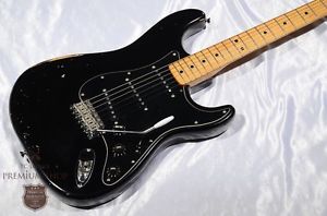 Fender USA 1979 Stratocaster modify Black Used Guitar Free Shipping #g2229