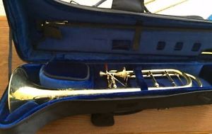 Used Shires tenor trombone w/ F attachment & accessories