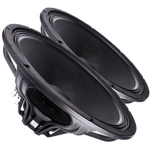 Pair Faital PRO 18FH500 18" NEO Subwoofer Speaker 8ohm 1200W 99dB & Bass Guitar