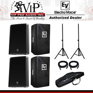 Electro-Voice EV ZLX-15P 15” Two-Way Active/Powered DJ Speaker + Stands + Covers