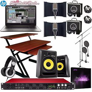 Recording Bundle -POWERFUL HP Laptop Focusrite 18i20 Studio Package Pro Tools 12