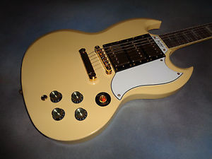 2007 Epiphone SG Les Paul Custom  Ivory w/Gold  Original Case   MINT CONDITION