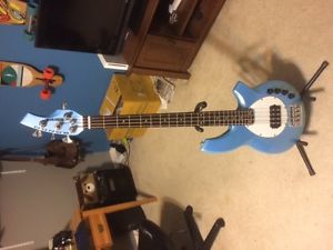 Ernie Ball Music Man Bongo 4 H Sky Blue 4-String Electric Bass w/ Case -#F41507