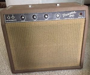 1962-1963 Fender Princeton Amp Pre-CBS Brownface tube tweed speaker