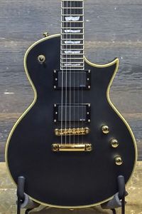 ESP LTD Deluxe Series EC-1000VB EMG Vintage Black Electric Guitar #W16060251