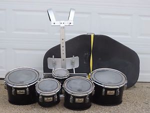 Pearl Championship Marching Band Tenors Quints Drums + Case Carrier 6 8 10 12 13