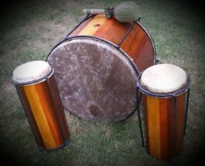 Full Trinity Nyabinghi Drum Set - Three Drums - Jah Rastafari Reggae Music