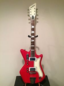 Eastwood Airline '59 Custom 2P DLX Deluxe Guitar Red USED Red - White w/gig bag
