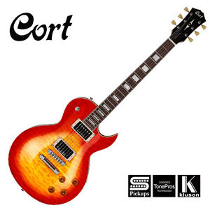 Cort CR-Custom Set Neck Single Cut Duncan Quilted Maple Top Electric Guitar