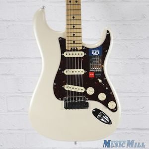 New B-Stock Fender American Elite Stratocaster Maple Neck Olympic Pearl 5497