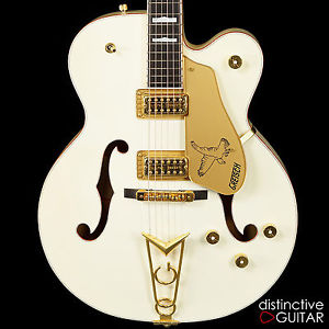 GRETSCH G6136T WHITE FALCON HOLLOWBODY ELECTRIC GUITAR PLEK'D! AGED WHITE FINISH