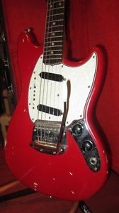 Vintage 1965 Fender Mustang Electric Guitar L Plate w/ Original Case Plays Great