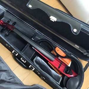 Used! YAMAHA SV-120 CAR Carmine Red Electric Silent Violin w/Case