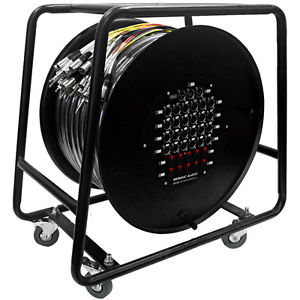 Seismic Audio 24 Channel 150' Snake Cable on Reel-Compatible w/ PreSonus 24.4.2