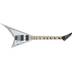 Jackson RR24 X Rhoads Guitar, Satin White w/Black Pinstripes, Maple +Cable