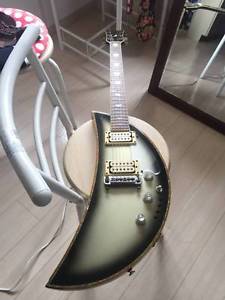 KAWAI Moonsault Electric Guitar Japan Vintage Silver Rare Free Shipping w/SC