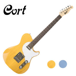 Cort M-Classic TC Telecaster Tele Manson Ash Yellow Blue Blonde Electric Guitar