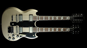 Gibson Custom Shop Alex Lifeson Signed Doubleneck Aged-Signed Arctic White RARE!