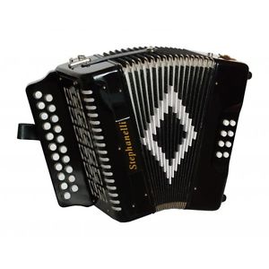 New Stephanelli 2 Row -  B/C - Polished Black