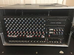 Carvin Powered Mixer 1200 watts with/ 2 wireless mics RX1000L road case