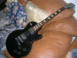 1995 Gibson Les Paul Studio High Gloss Black No Breaks Grover Tuners Chrome NICE