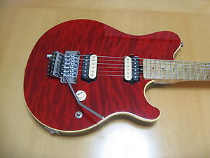 MUSICMAN AXIS Translucent Red Made in USA California E-Guitar Free Shipping