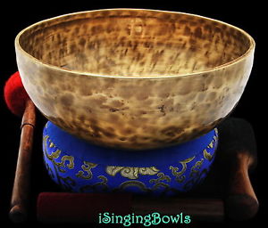 New Tibetan Singing Bowl: Jambati 10 1/2", Contemporary, A#2 & E4 . VIDEO