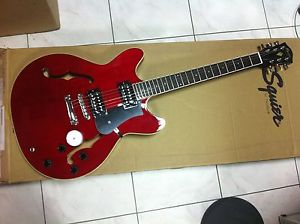 Squier by Fender  Starfire Electric Guitar Semi-Hollowbody RED NEW RARE
