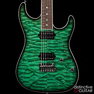 NEW SUHR CUSTOM STANDARD GUITAR NAMM SELECT HAND PICKED QUILT TOP TRANS GREEN