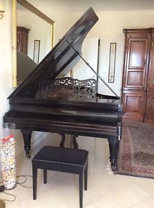 Pleyel black antique parlor grand piano