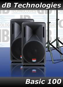 Pair dB Technologies Basic 100 Speakers Ultimate Stands