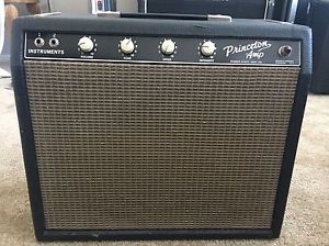 Vintage 1964 Fender Princeton Tuxedo Blackface Amplifier