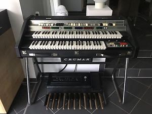 Crumar Organizer 2 OR/2 Vintage Transistor Organ RARE w/ Pedal and stand 1980´s