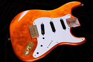 Warmoth Body for Fender Strat/Stratocaster - 23k Gold Leaf Tangerine