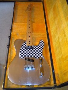 Fender Telecaster, Aluminum body, Custom guitar, hot rail pickups, checker guard
