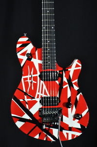 EVH WOLFGANG SPECIAL R/B/W STRIPED ARCHTOP GUITAR