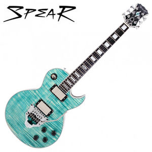 Spear RD-300LE 10th Floyd Rose FR Green Single Cutaway Flame Top Electric Guitar