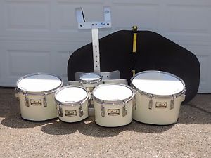 Pearl Championship Marching Band Tenors Quints Drums + Case Carrier 6 8 10 12 14