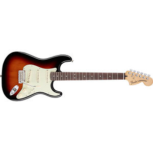 Fender Deluxe Roadhouse Stratocaster Guitar, 3-Color Sunburst, Rosewood +Cable