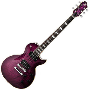 Zemaitis ZTA-400 Purple Quilted Maple Top Nato Single Cutaway Electric Guitar