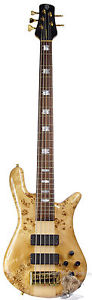 Spector Euro 5 LX 5 String Bass Guitar Poplar Burl w/ Gold Hardware