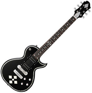 Zemaitis SUA 201 Diamond Single Cutaway Mother of Pearl Black Electric Guitar