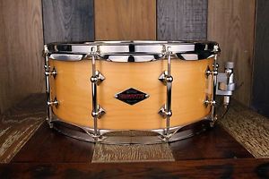 CRAVIOTTO CUSTOM SHOP SERIES SOLID MAPLE SHELL 14 X 5.5 SNARE NATURAL LACQUER