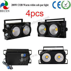 4pcs 200W COB hot Sale DJ Party Light White Warm White