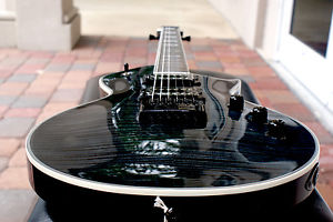 ESP LTD EC-1000 Evertune Flame maple See-Thru Black Electric Guitar Brand NEW